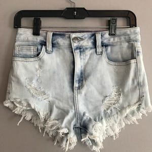 Light Wash High Rise Shorts